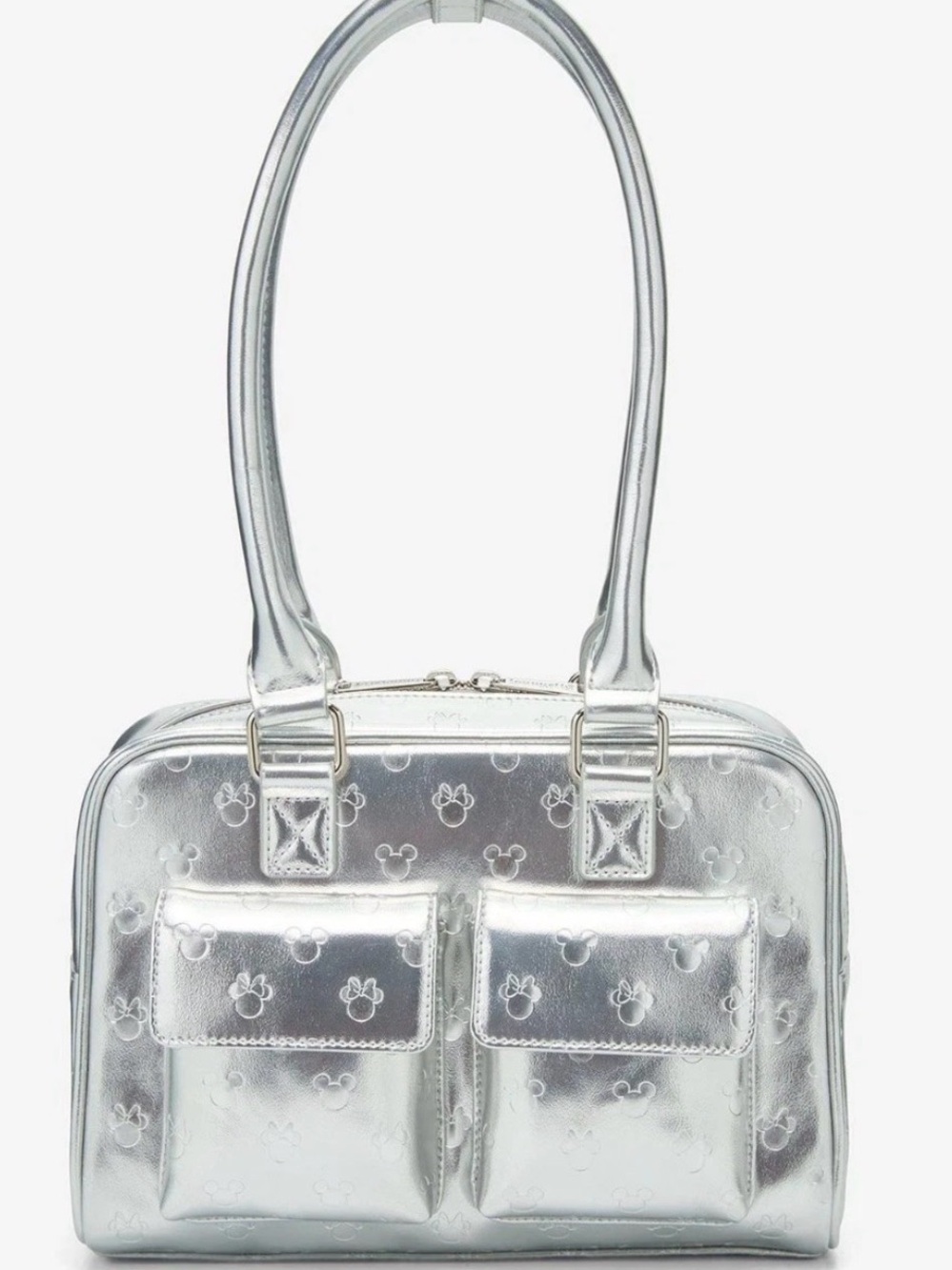 Loungefly Disney Mickey & Minnie Silver Metallic purse 🩶